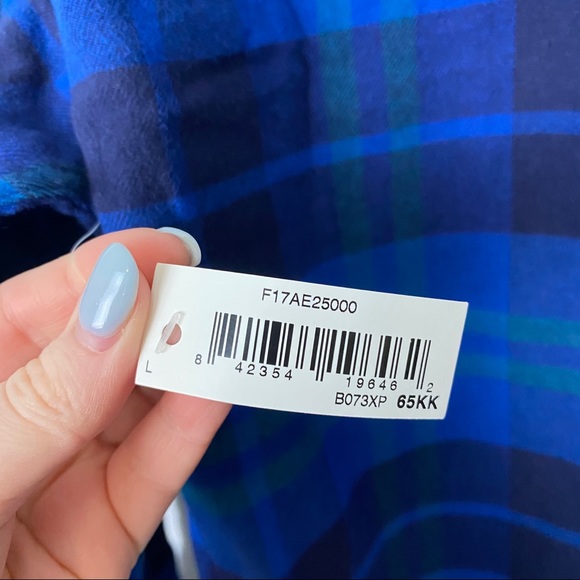 NWT Blue Men’s Flannel Size Large - Picture 3 of 5
